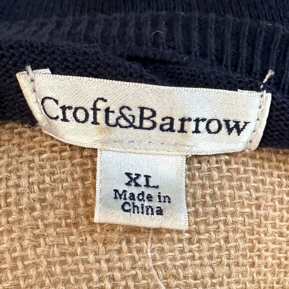 Croft & Barrow Women’s XL Button-Front Cardigan – Navy Blue - Picture 5 of 5